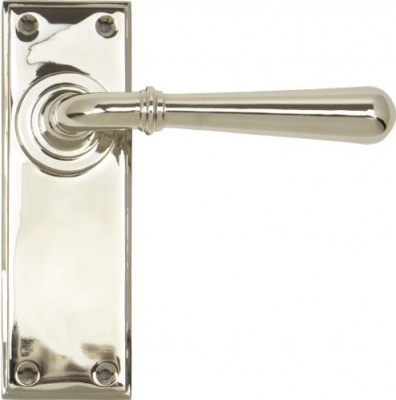 Newbury Lever Door Handle on Various Backplates